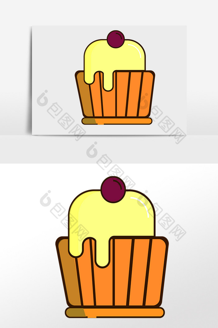 甜品蛋糕插画元素