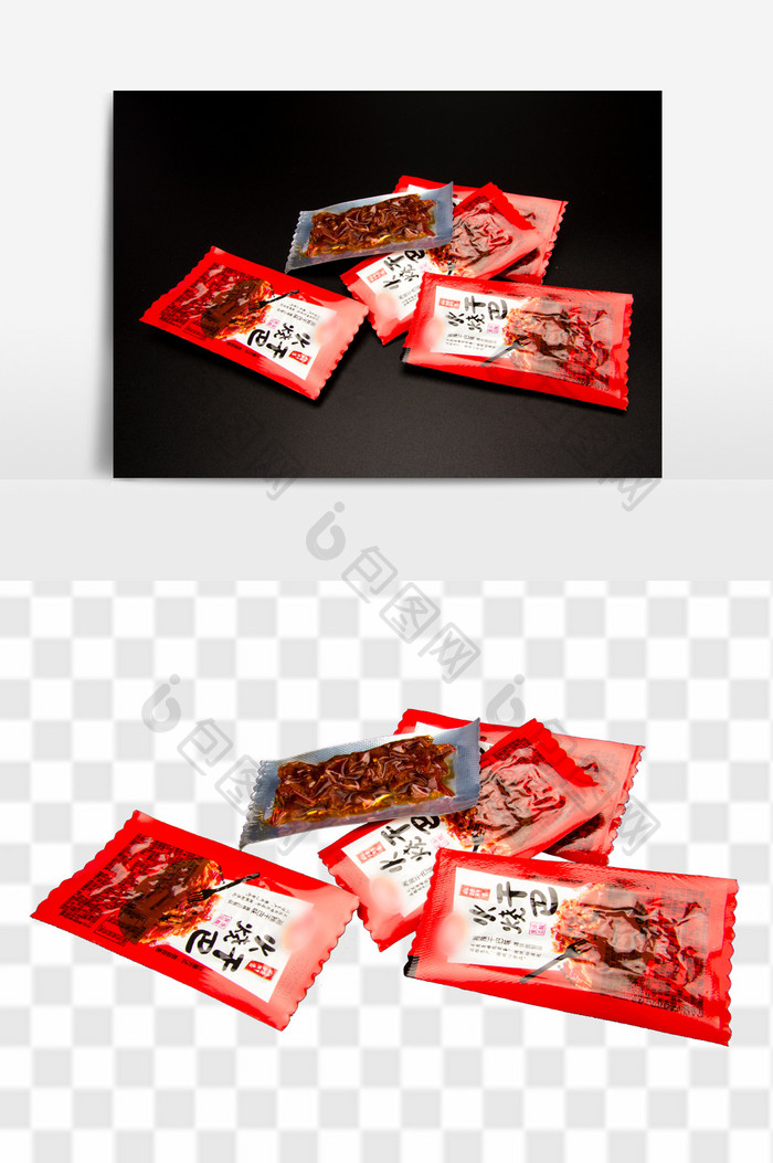 精品辣条高清免抠透底食品元素