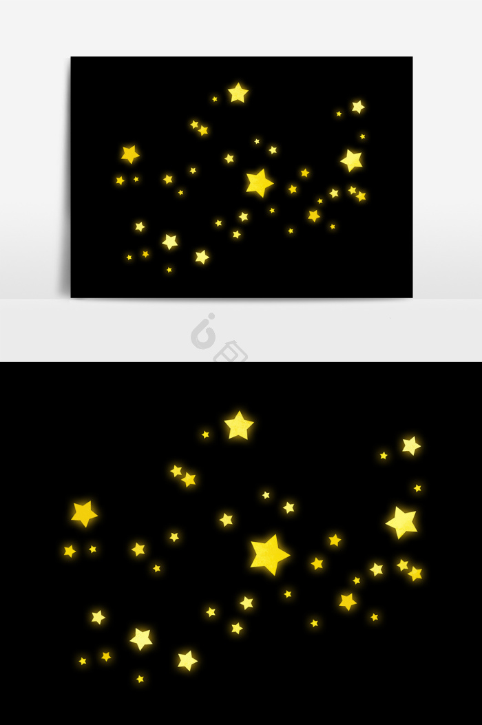 发光金色星星