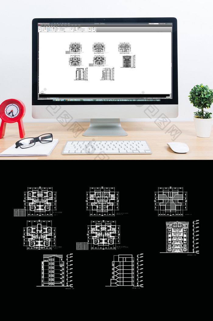 CAD小区户型建筑设计