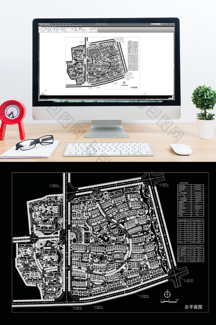 大型小区规划设计CAD施工图纸
