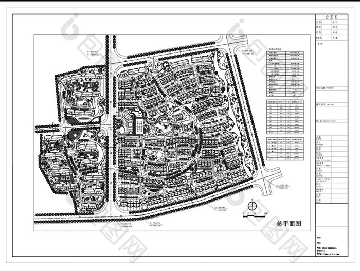 大型小区规划设计CAD施工图纸