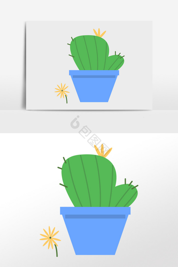 花盆植物插画图片