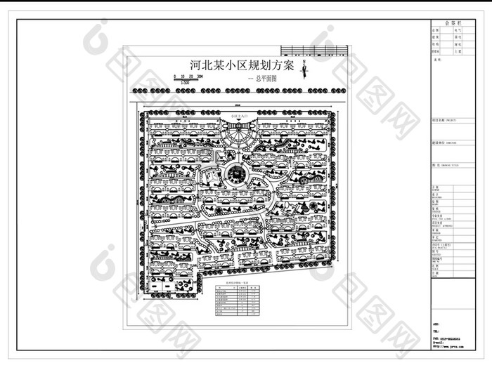 小区规划CAD设计施工图纸