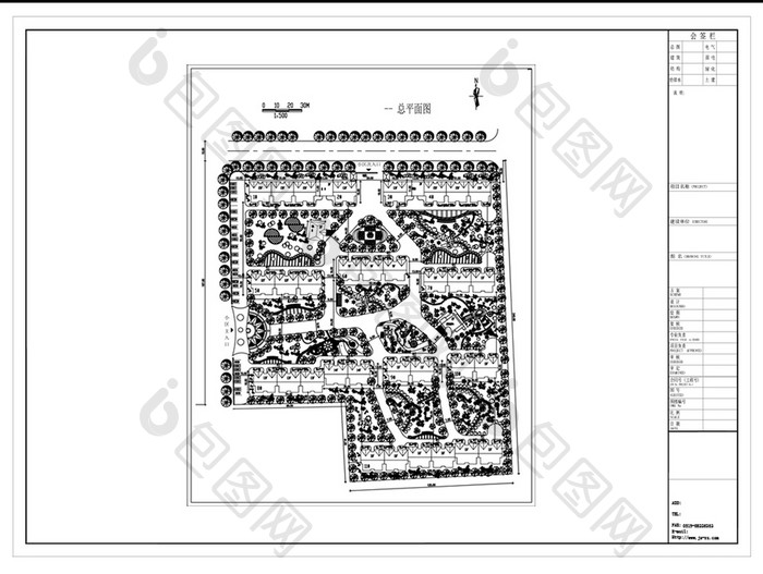 小区规划CAD方案设计施工图纸