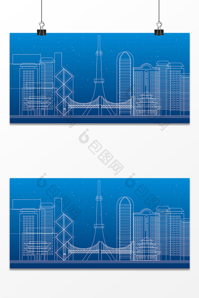 商务房地产建筑设计背景图