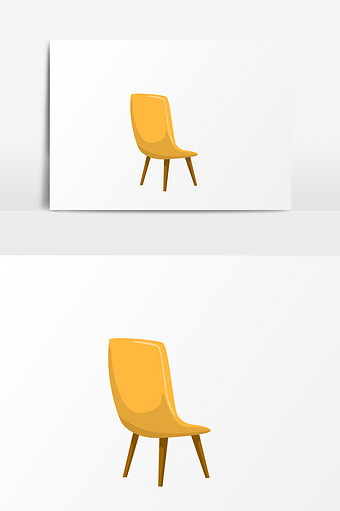 黄色椅子插画元素图片
