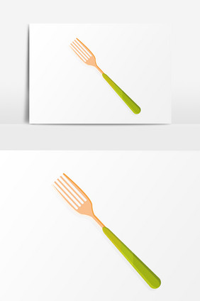 食物叉子插画