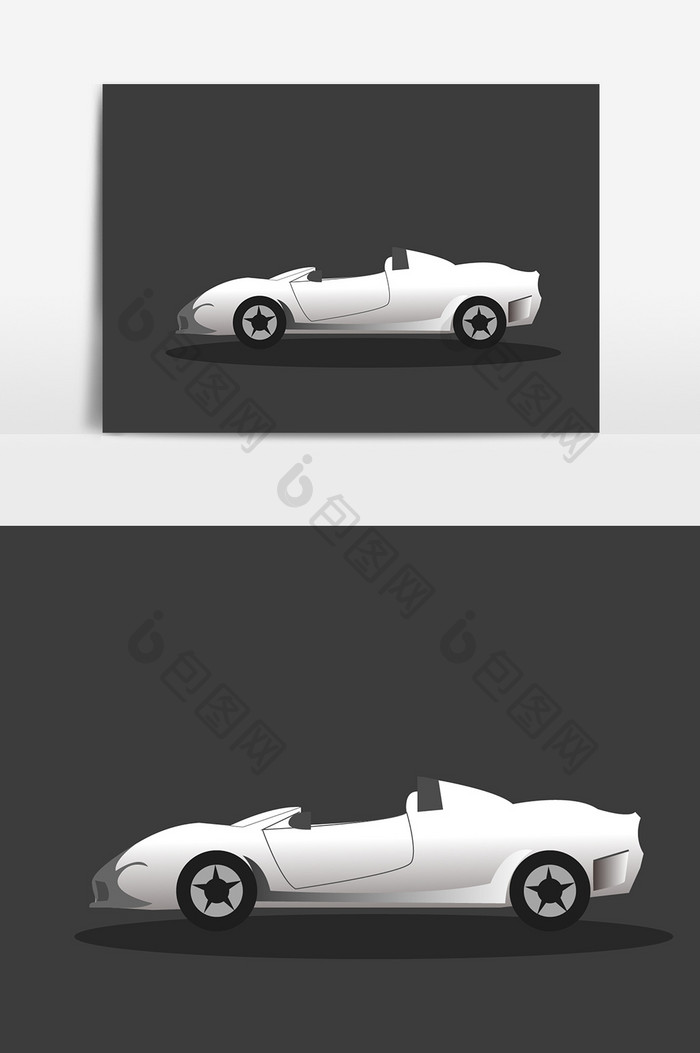 汽车白色设计元素