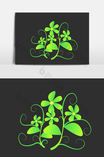 植物绿色花设计元素图片