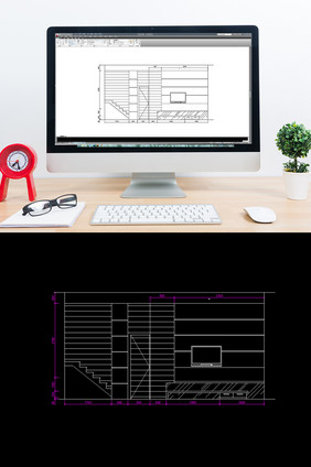 家装电视墙立面图CAD图纸
