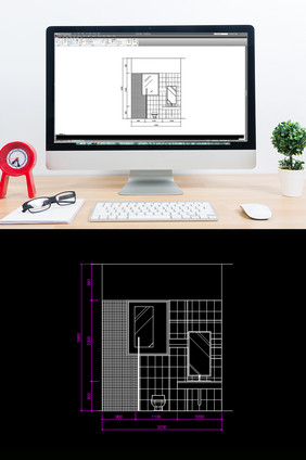 家装卫生间立体图CAD图纸