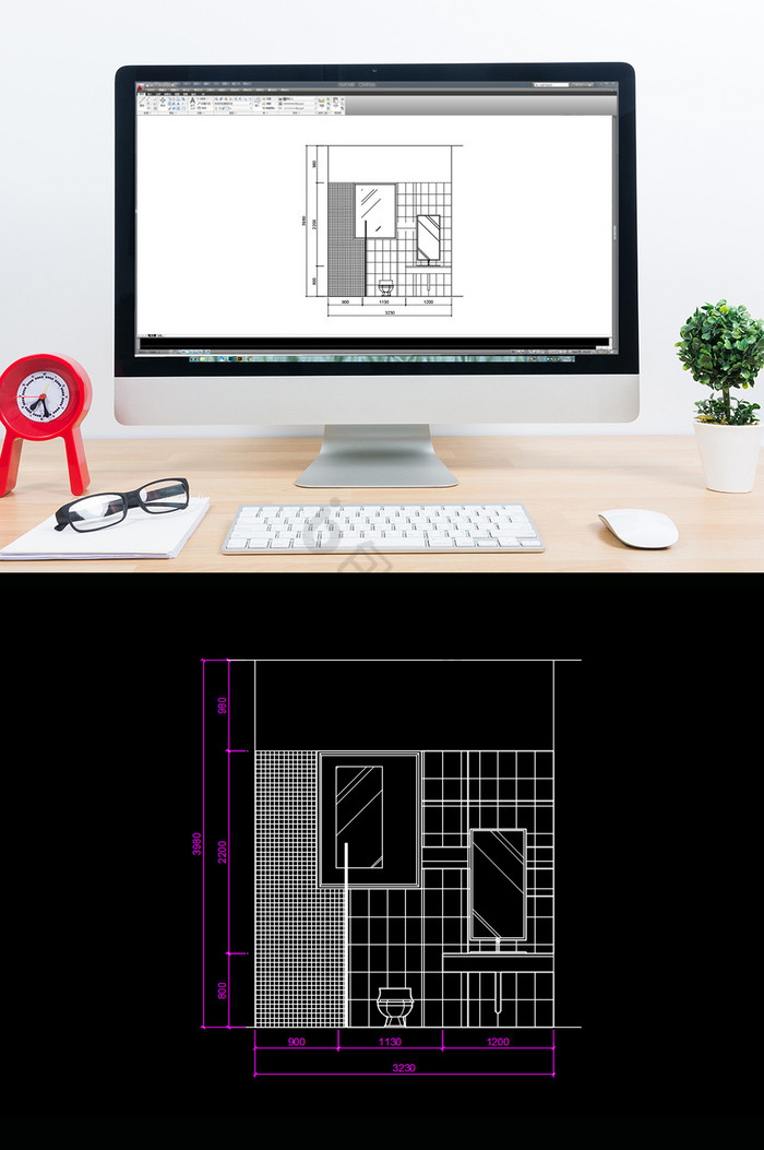 家装卫生间立体图CAD图纸图片
