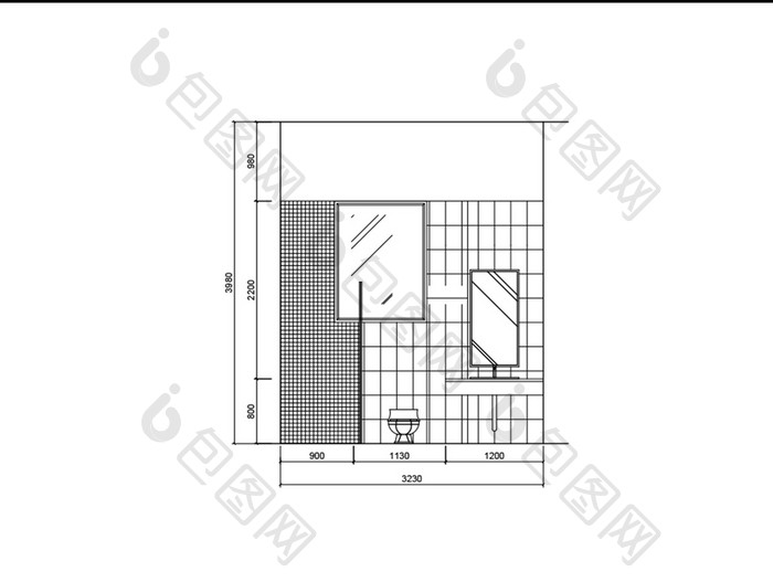 家装卫生间立体图CAD图纸