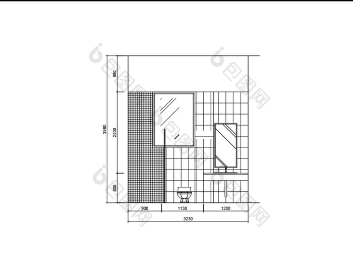 家裝衛生間立體圖cad圖紙