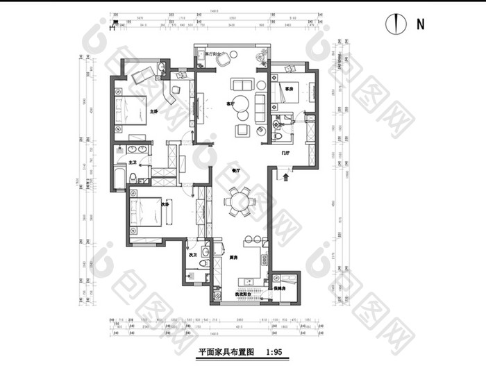 CAD家装平面图