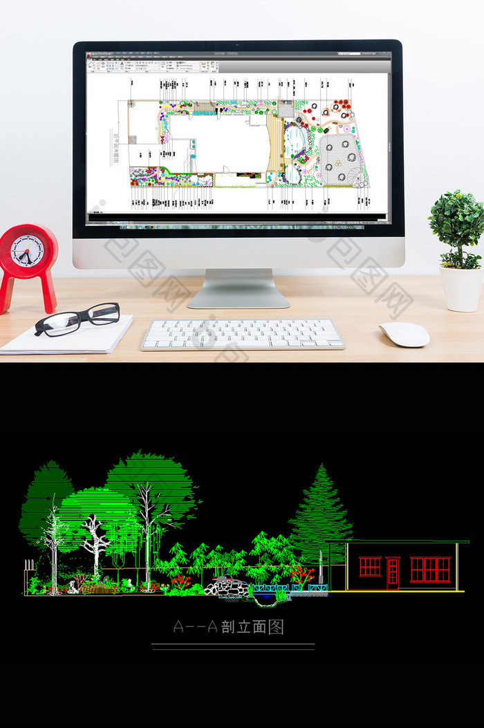 cad别墅庭院景观设计施工图