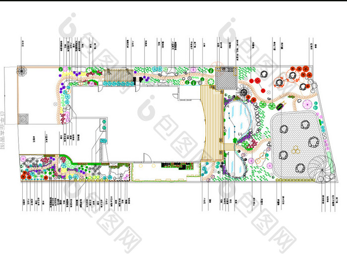 cad别墅庭院景观设计施工图