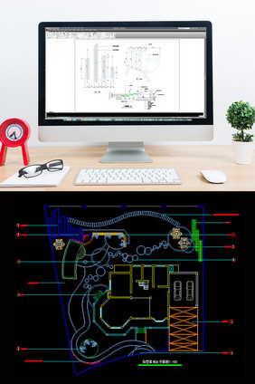 别墅庭院CAD景观设计平面及细部详图