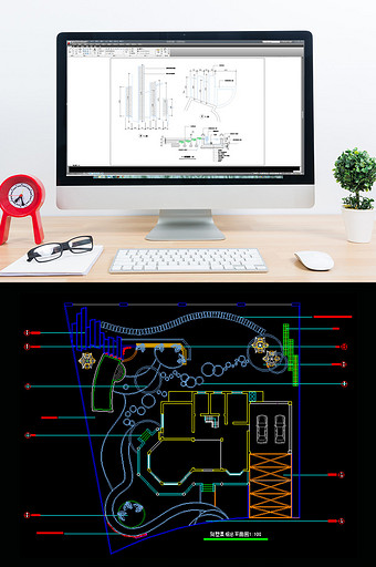 别墅庭院CAD景观设计平面及细部详图图片