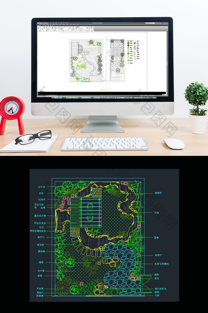 花园庭院CAD景观绿化施工图