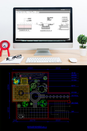 屋顶花园及庭院CAD景观全套图纸
