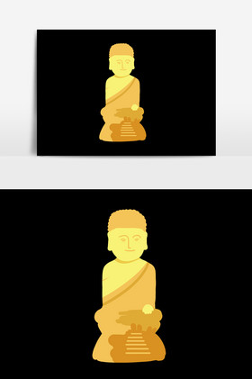 免扣金色佛像