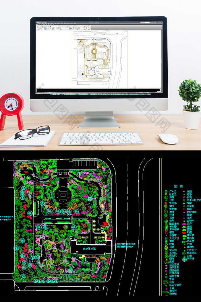 小公园的景观CAD施工图图片图片