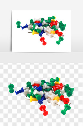 彩色无痕图钉元素
