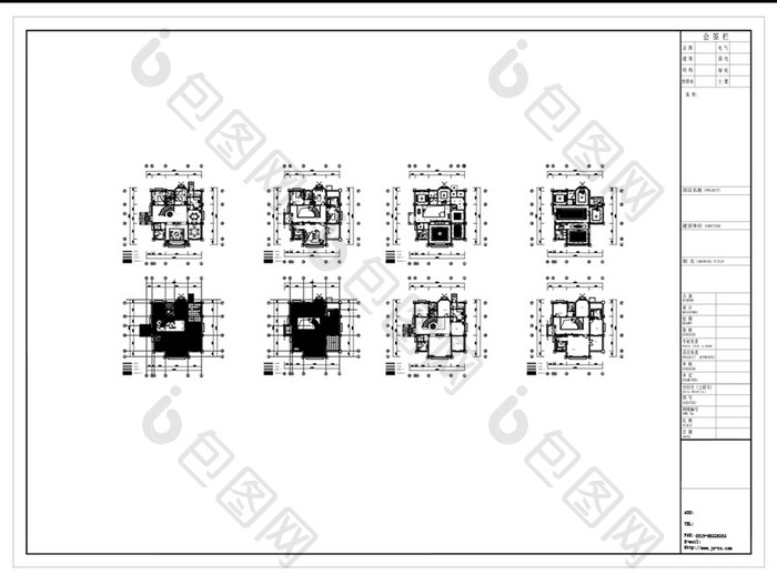 会所别墅空间设计规划CAD方案