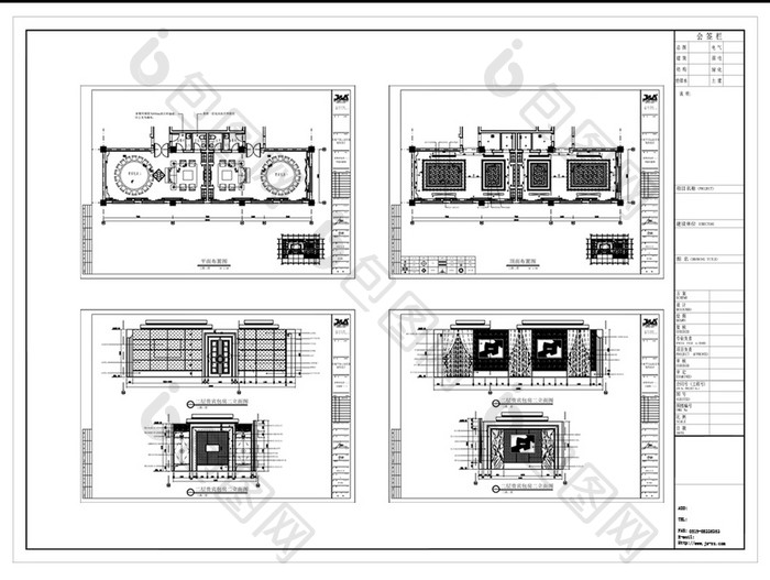餐饮空间包厢规划CAD方案图纸