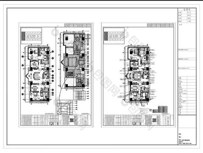 酒店總統套房空間設計cad圖紙