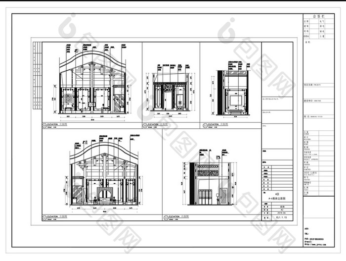 酒店客房空间规划方案CAD图纸设计