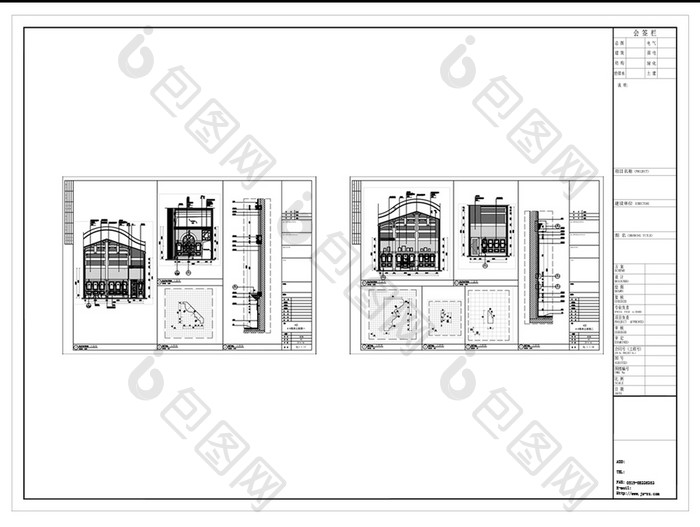 客房空间立面空间设计CAD施工图纸