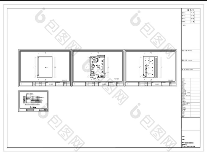 理发店空间设计CAD施工图纸