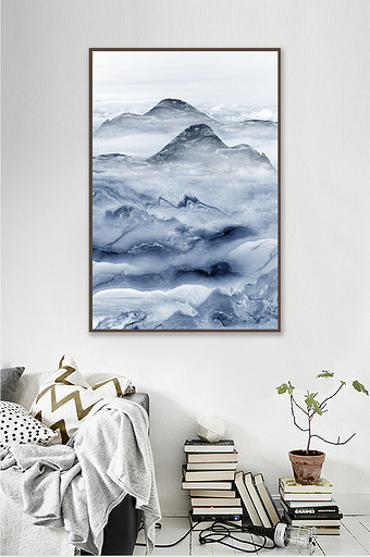 抽象山水印象装饰画图片
