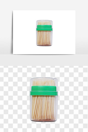 牙签日常用品盒装牙签元素图片