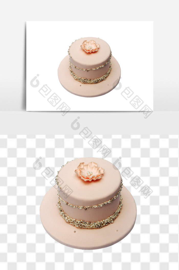 优雅之花蛋糕西饼素材