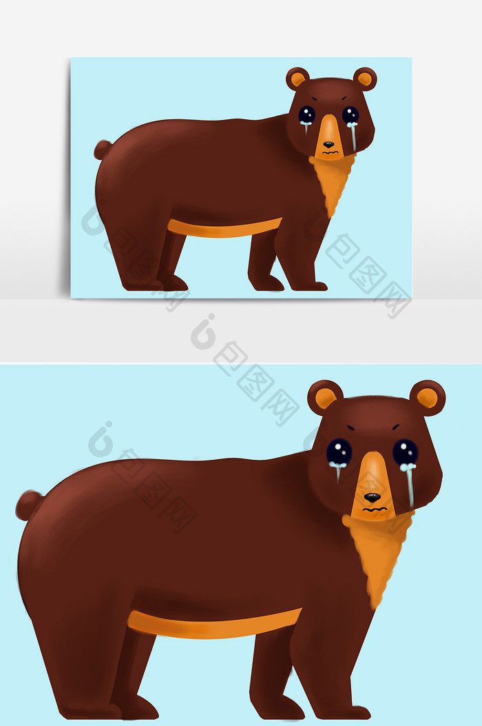 哭泣的熊设计元素