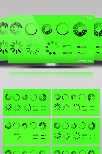 文件缓冲读取进度条绿屏抠像视频素材图片