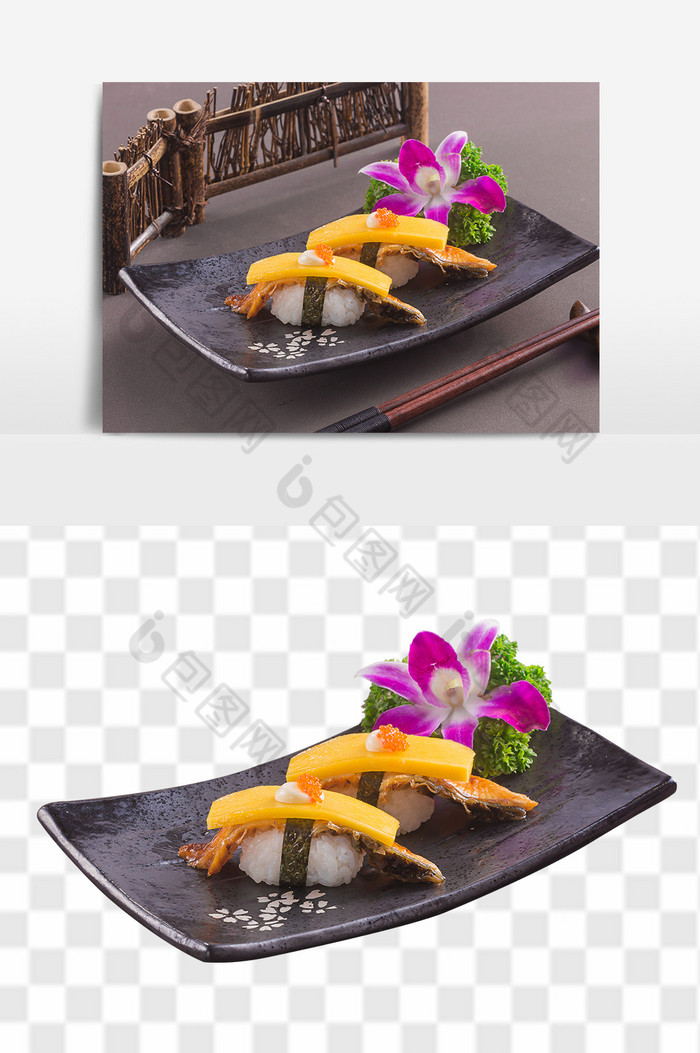 香芒鳗鱼寿司日式料理图片图片