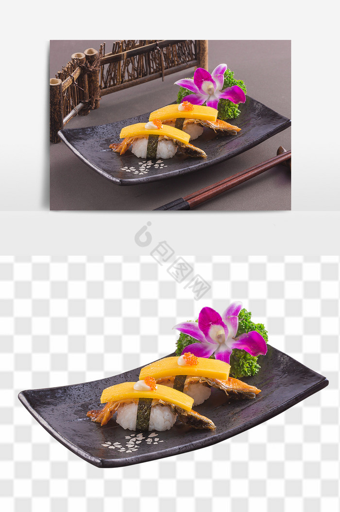 香芒鳗鱼寿司日式料理图片