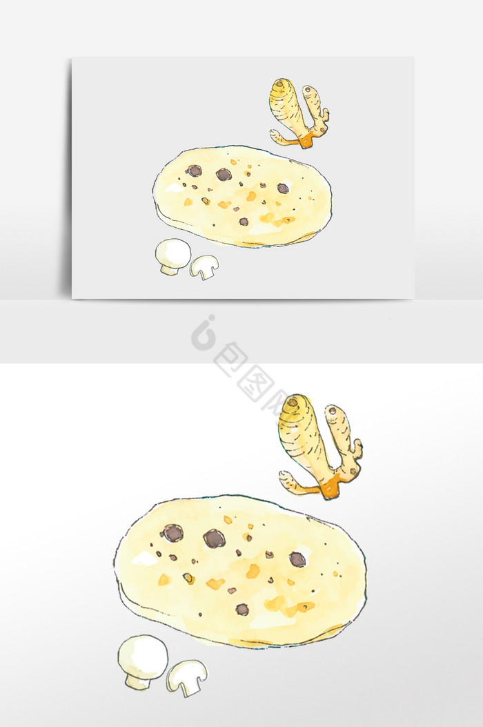 馅饼食物插画图片