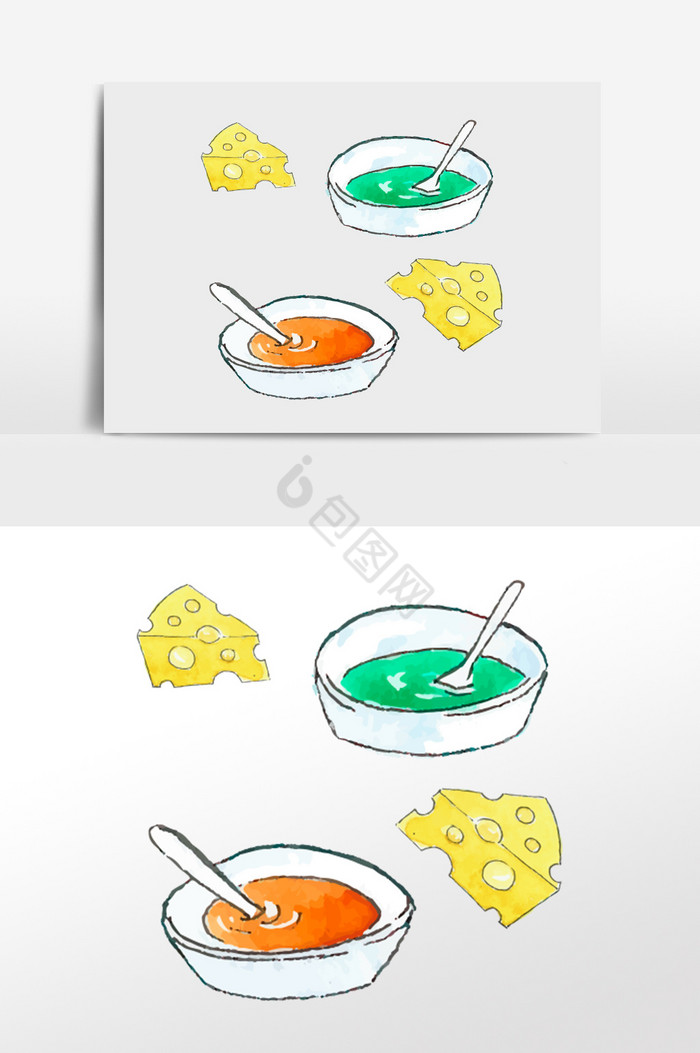 甜点食物插画图片