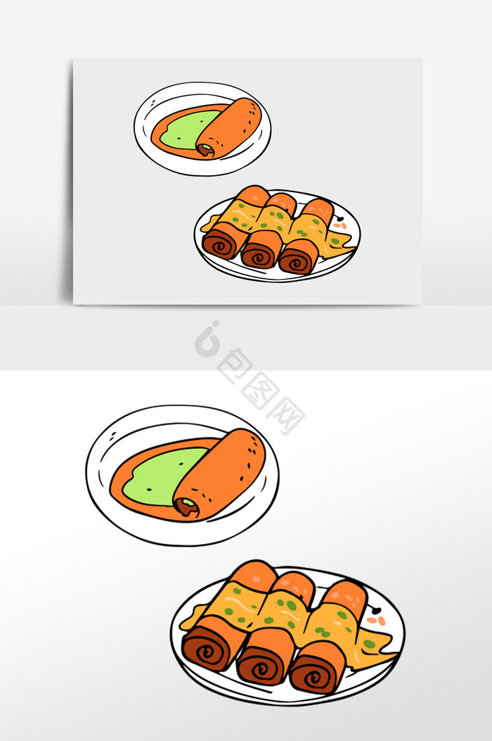 煎饼插画图片