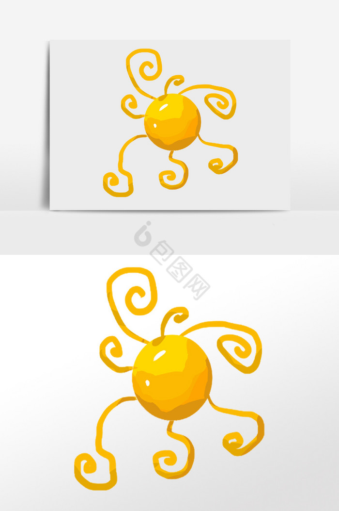 儿童画太阳插画图片