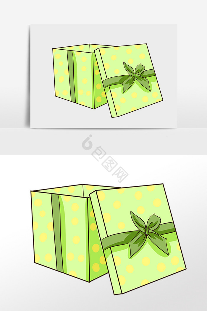 礼品包装盒插画图片