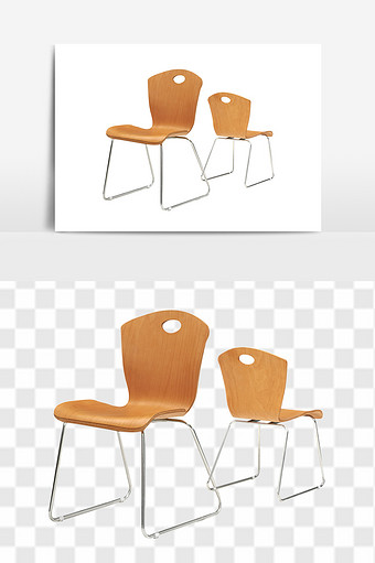 西餐厅创意靠背曲木椅子设计元素图片