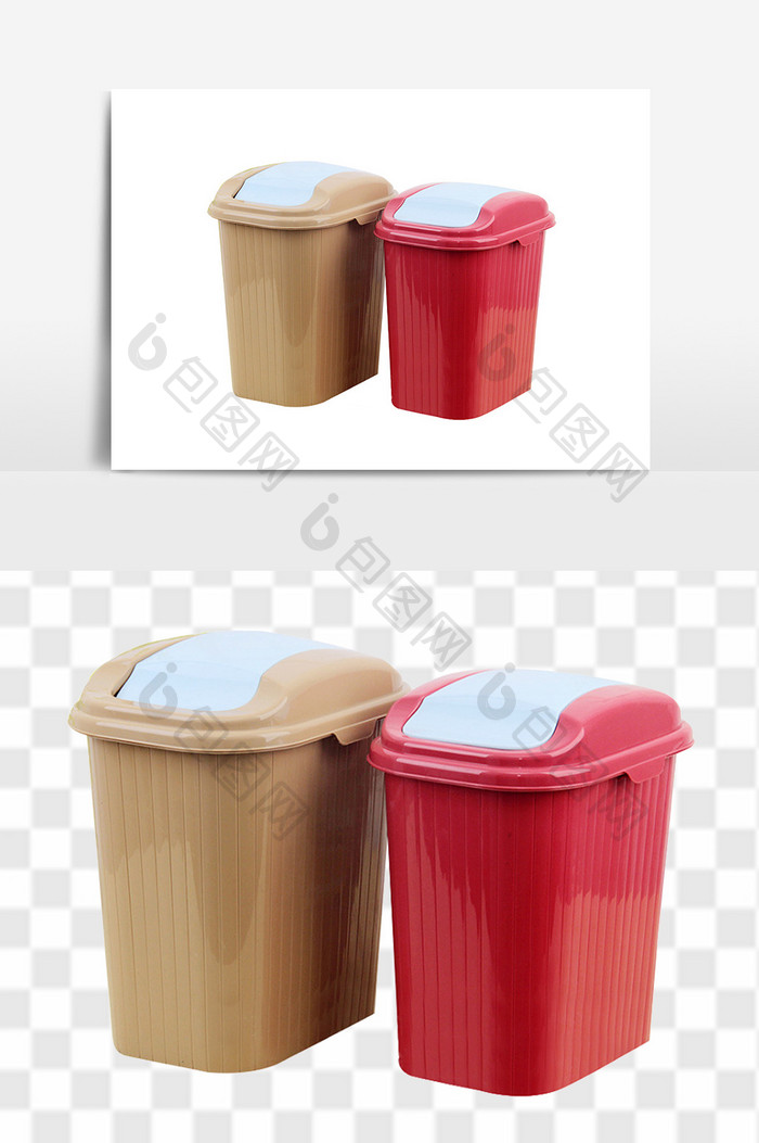 家用环保摇盖卫生垃圾桶元素