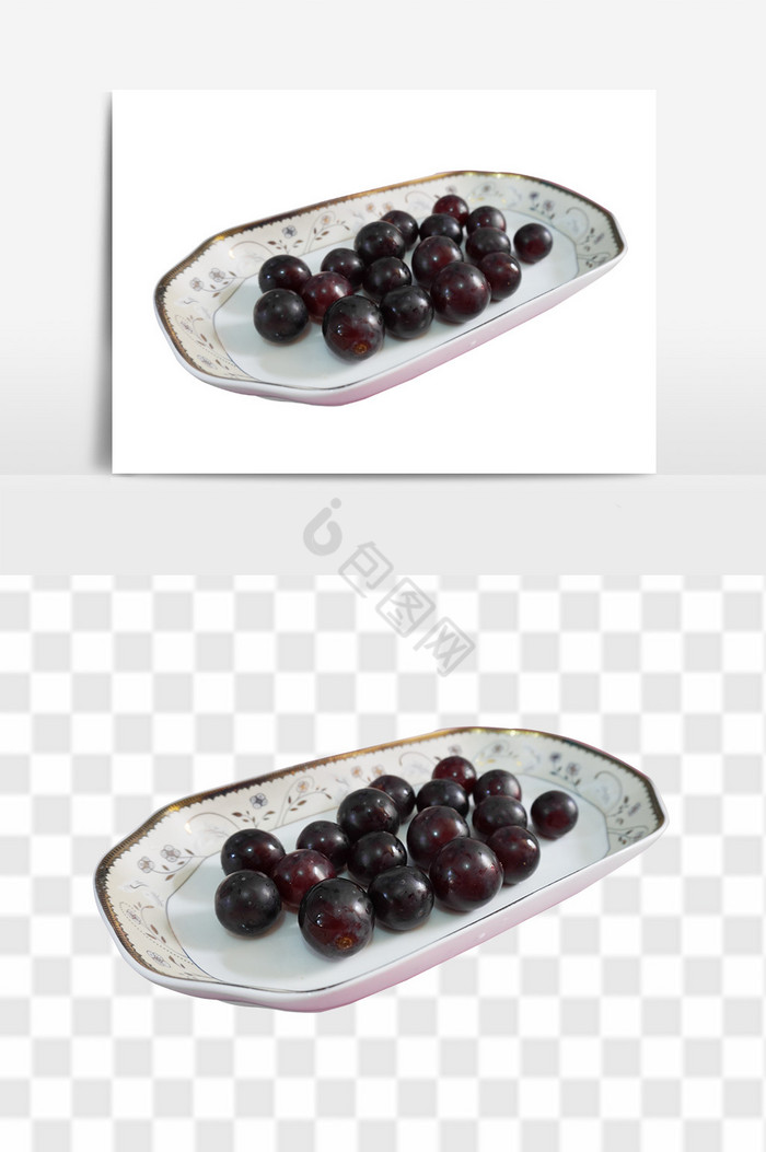 水果葡萄果盘图片